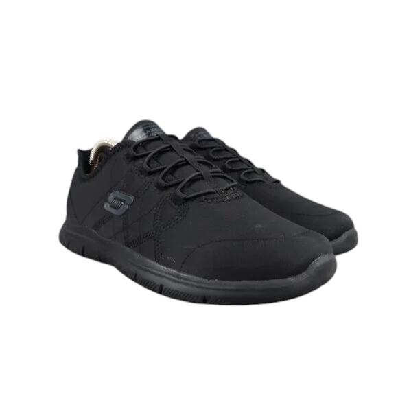Skechers Shoes Womens 9 Slip On Sneakers Work Relaxed Fit Memory Foam Alex Black - Picture 1 of 16